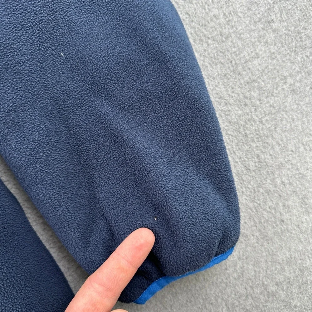 The North Face Jacket Boys L Blue Denali Fleece Full Zip Hooded Outdoor‎ Coat